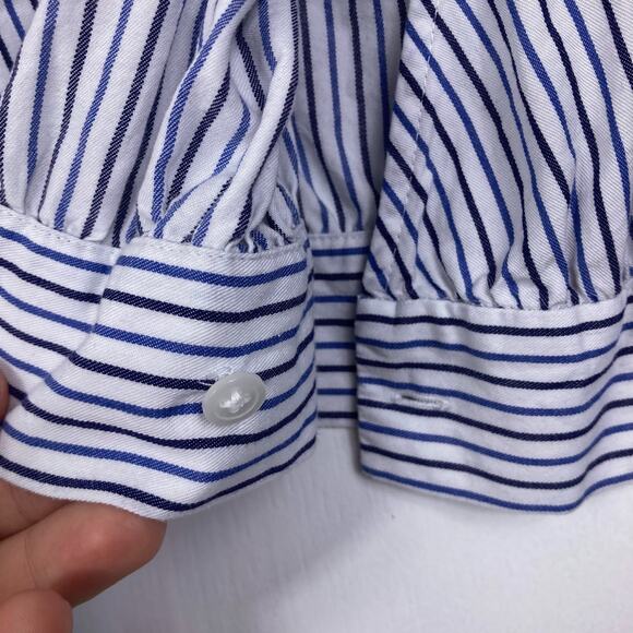 NWOT MADEWELL Top S Wrap Blouse in Albury Stripe - Picture 8 of 8